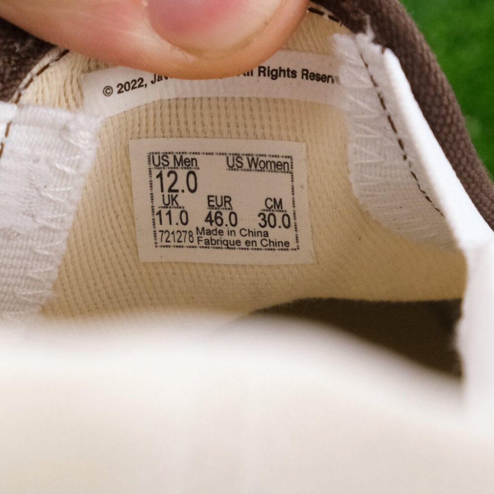 JAVIER CALLEJA x VANS VAULT OG Classic Slip-On LX Men's Sneakers Beige US 12 NEW - Picture 6 of 7